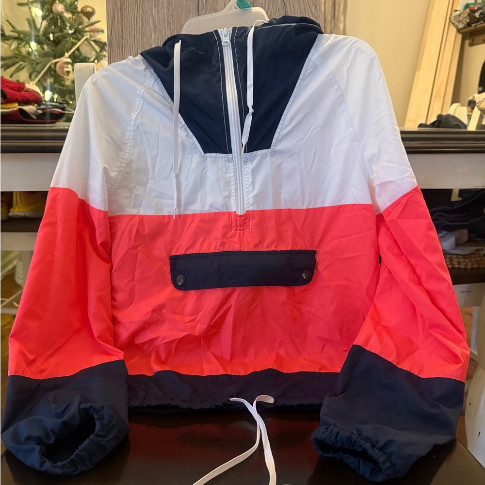 American Eagle Outfitters Navy and White Jacket